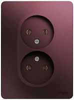 Розетка без заземления Systeme Electric Glossa 1-м. 2 мод. баклажан картинка